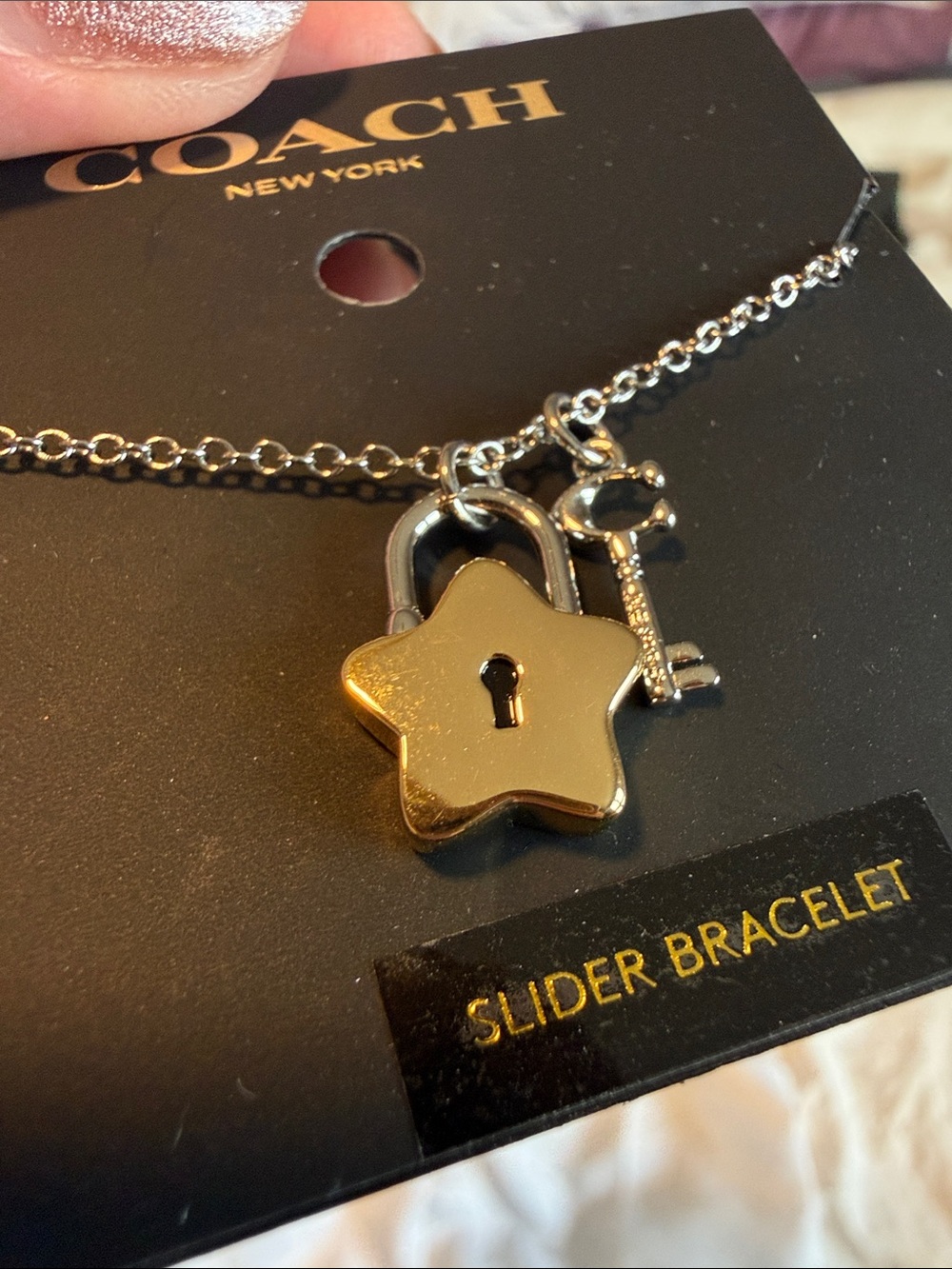 Coach Lock and Key Slider Bracelet - Picture 3 of 3